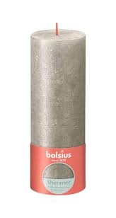 BOLSIUS RUSTIEK STOMPKAARS SHIMMER 190/68 - CHAMPAGNE ()